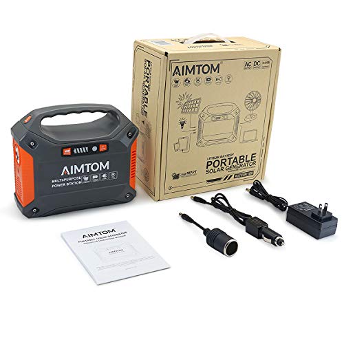 Aimtom 42000Mah 155Wh Power Station, Emergency Backup Power Supply With Flashlights (Solar Panel Optional), For Camping, Home, Cpap, Travel, Outdoor (110V/ 100W Ac Outlet, 3X 12V Dc, 3X Usb Output) #TOP7