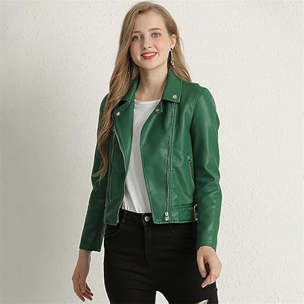 Adhdyuud Vrouwen Faux Lederen Jassen Herfst Rits Turn-Down Kraag Jas Faux Zachte Pu Moto Zwart Uitloper