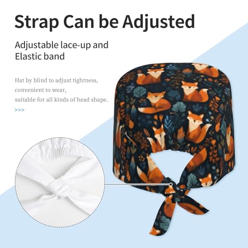 Image of Adjustable Scrub Cap with Sweatband, Breathable Working Hat for Men /Women