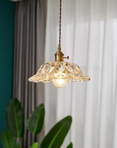 Lámpara de araña retro de cristal para techo de dormitorio 5