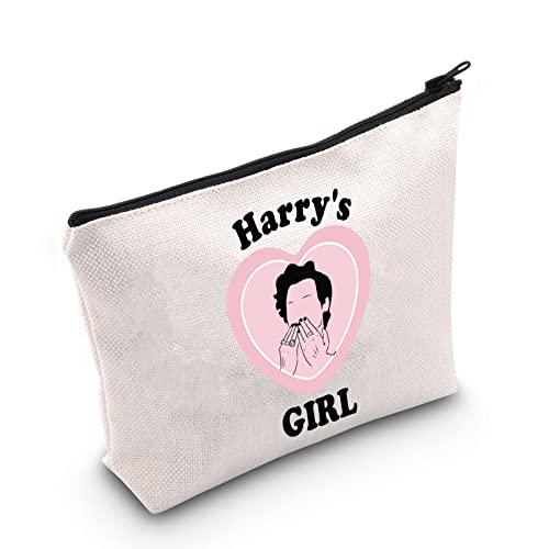 Singer Song Lover - Bolsa de cosméticos inspirada en las letras de Harry, White