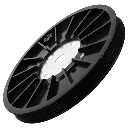BESPORTBLE Polea De Bicicleta De Spinning Disco De Transmisión Por Correa Rueda De Cinturón De Bicicleta Dinámica Accesorio Para Bicicleta Estática De Interior Abs Black