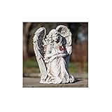Roman 11' Memorial Angel with Cardinal Outdoor Garden Statue