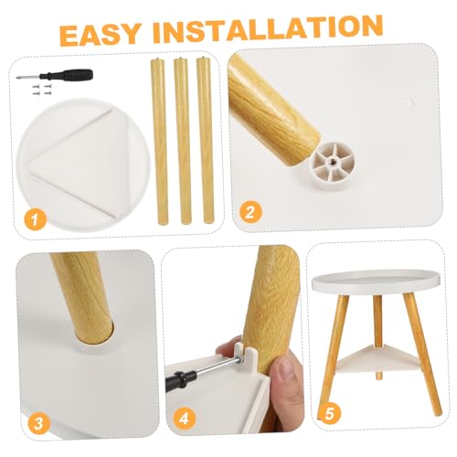 Table d'appoint rangement stable double plateau avec bord surélevé