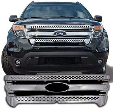 OC Parts Ford Explorer Chrome Front Grille - Fits 2011, 2012, 2013, 2014, 2015 Ford Explorer