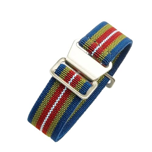18 20 22mm �i�C�����X�g���b�v Samsung Galaxy Watches 3�Ή� Amazfit Watch Troops �p���V���[�g�o�b�N�p�b�N �E�H�b�`�o���h�Ή�(Rainbow,22MM_ROSE GOLD BUCKLE)