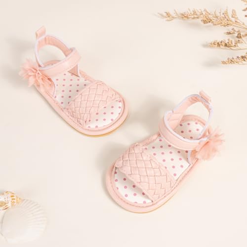 Image of CENCIRILY Infant Baby Girls Boys Sandals Summer Beach Outdoor Bowknot Soft Rubber Sole Toddler Princess Dress Flats Walking Shoes