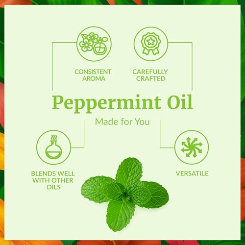 Image of SVA Peppermint Essential Oil - 4 Fl Oz - 100% Natural Peppermint Oil - for Diffuser, Hair Care, Face, Skin Care, Aromatherapy, Scalp and Body Massage, Soap and Candle Making - with Dropper