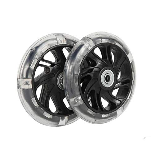 Castor Wheels, ruedas de entrenamiento fijas para bicicleta con estabilizadores y luces intermitentes, accesorio universal para niños y niñas (Color: Negro)