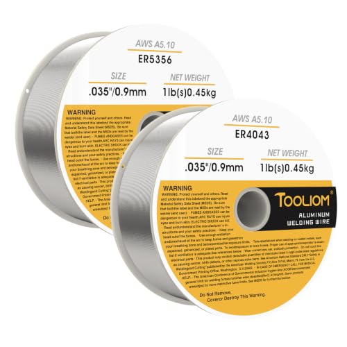 Image of TOOLIOM ER4043 & ER5356 .035 inch Aluminum MIG Welding Wire, 1LB-2PCS | .030 inch size combo, versatile aluminum kit