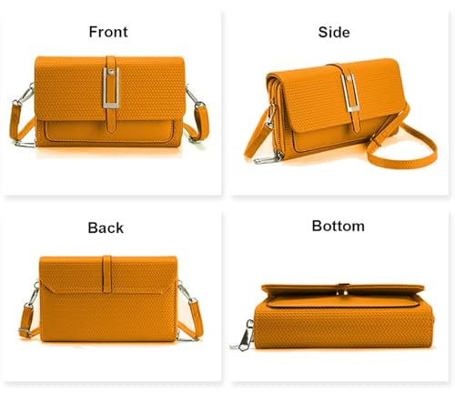Image of P. Atelier Cell Phone Bag for Women, Crossbody Purse, Small Shoulder Bag | Wallet With 2 Compartments Credit Card Slots Coin Pocket Lightweight Adjustable Strap