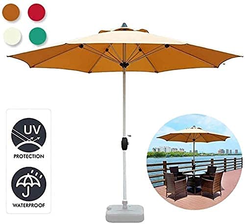 Parasol de jardin 2m70 CLSDRZC avec manivelle mât alu anti-vent
