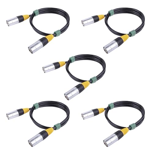 BESCOOS IP65 Waterproof RJ45 CAT5E Ethercon Cable Both Ends with Ethernet Shielded Connectors (3Feet_5PCS)