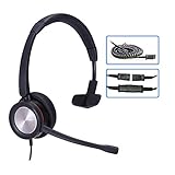 MKJ Office Headset for Cisco Phones Corded RJ9 Telephone Headset with Noise Cancelling Microphone for Cisco CP-7821 7841 6945 7941G 7942G 7945G 7962G 7965G 7970 7971G 7975G 8841 8865 8851 9975 etc