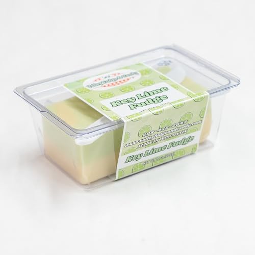 Valley Fudge Key Lime Fresh Artisan Fudge Bar, Real Butter, Gourmet Summer Candy, Half Pound Package - 1