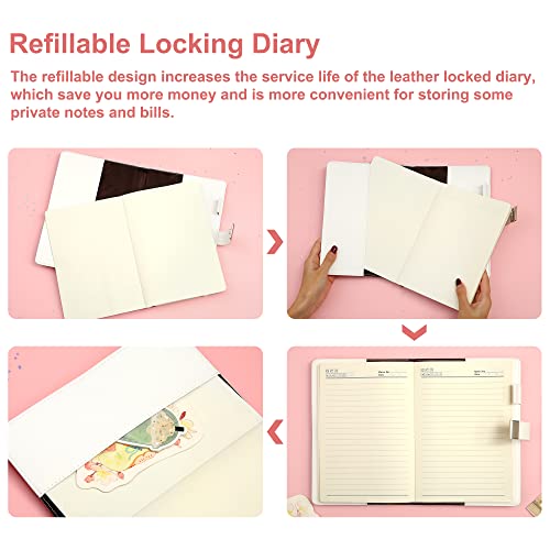 Cagie Diary For Girls Age 8-12 Gifts For 9 10 11 12 Year Old Girls Diary With Lock, Tie Dye Design 192 Pages Lock Diary With Pen, 5.7 X 8.5 Inch Christmas Gift For Girls Journal With Lock #TOP3