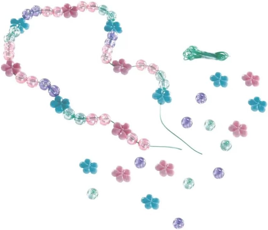 Miniatura 3 de Disney Princess - Juego de 64 cuentas multicolor y 2 cuerdas elásticas, regalo de fiesta ideal para cumpleaños y eventos temáticos, 1 juego