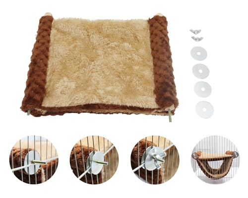 Image of Rat Cage Accessories, Rat Hammock with Warm Soft Fluff, Rat Hammock for Cage, Birds Nest, Sleeping Bed, Cage Accessories for Rat, Hamster, Squirrel, Conure, Sugar Glider, Small Guinea Pig