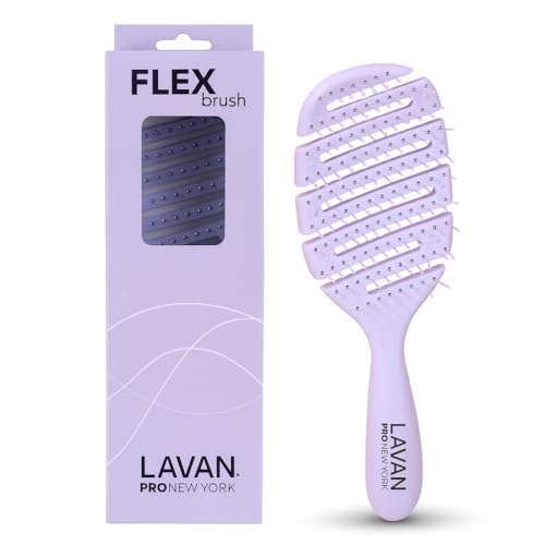 LAVANPRO New York Flex Detangling Hair Brush (Purple)