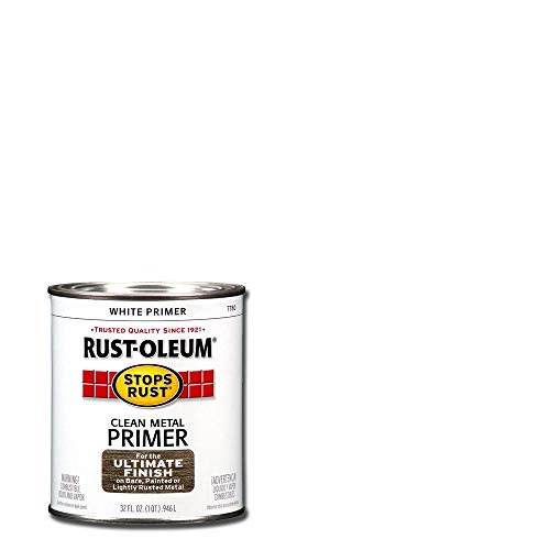 Rust-Oleum 7780502 Stops Rust Protective Enamel Paint, 32 Fl Oz (Pack Of 1), Flat Whtie Clean Metal Primer, 12 #TOP1