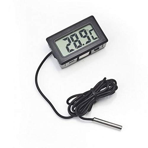 Preisvergleich Produktbild WEIWEITOE Professionelle tragbare elektronische LCD-Bildschirm digitales Thermometer für kühlschrank / gefrierschrank / Aquarium / fischtank temperatur, schwarz