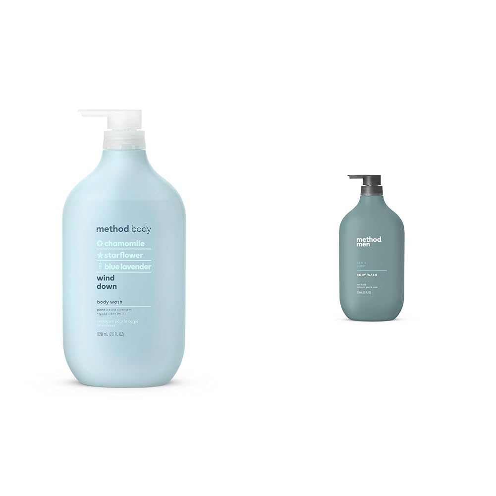 Method Body Wash, Wind Down, Paraben and Phthalate Free, 28 FL Oz (Pack of 1) & Body Wash; Sea + Surf; 28oz; 1 pack