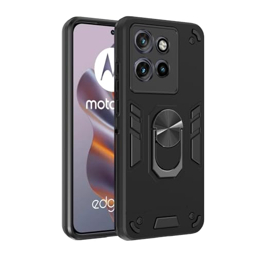 Image of NDCOM for Motorola Edge 50 Back Cover | Moto Edge 50 Back Cover Premium Protection | Shockproof Ring Holder Case