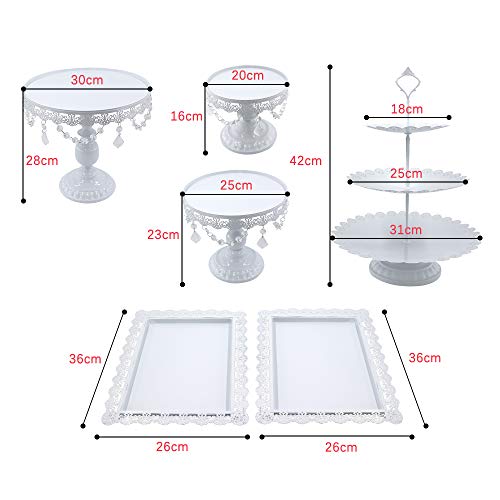 Snowtaros 6 Pezzi Alzata per Torte Rotonde in