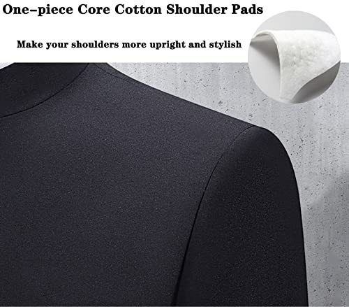 Wangyue Men's Formal 2 Pieces Regular Fit Suit Chinese Tunic Suit Mandarin Collar Blazer Pant3