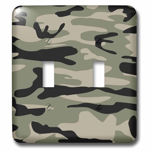 Interrupteur à bascule double kaki camouflage militaire marron beige vert olive - 2