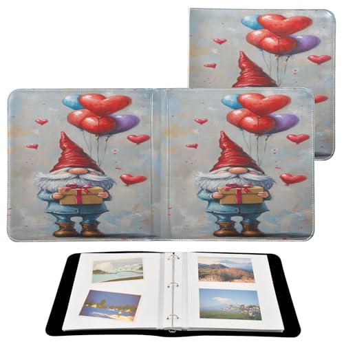 Álbum de fotos FLildon de cuero PU, 40 páginas adhesivas autoadhesivas de 8x10 pulgadas, encuadernación de 3 anillos para scrapbook DIY miniatura 2