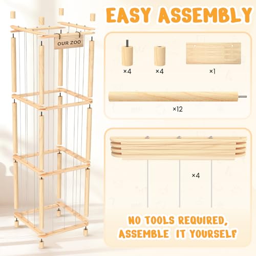 Woodure Stuffed Animal Storage & Organizer, Wooden Cute Zoo Toy Holder for Toddler Rooms, Playrooms & Bedrooms by Woodure - Image 6