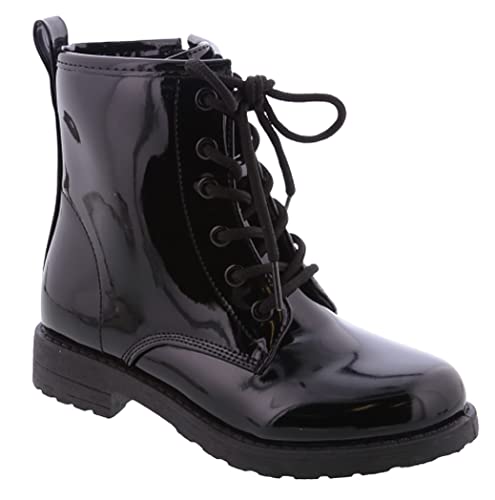 TOP Moda Girls Ankle Boot Side Zipper Lace Up Boots Combat Boots