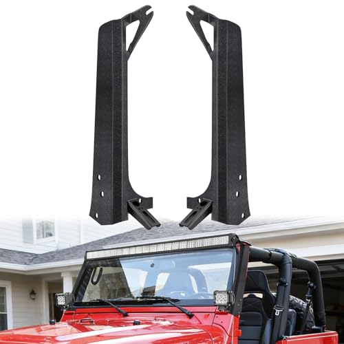 Image of Nilight 52 inch Windshield Light Mount Brackets for Jeep Wrangler TJ 1997-2006