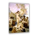  FLUCK Pittura a olio su tela，La nascita di Venere，Quadro Su Tela，riproduzione classica dei，immagini su tela per decorazioni di casa e ufficio20x30cm(8x12in) telaio interno