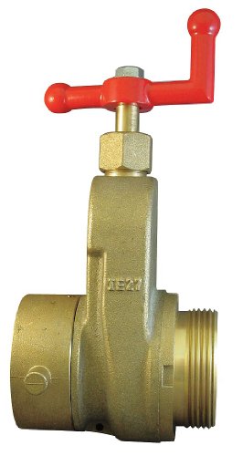 Hose Gate Valve, 2.5in MxF NST, Brass