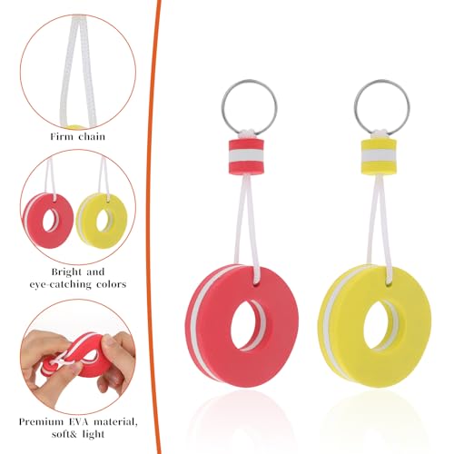 Image of 4PCS Floating Keychain water Boat Key Floating Keychain for Swimming Pool, Gym, Mall, Sauna, Boat Keys High Visibility Waterproof