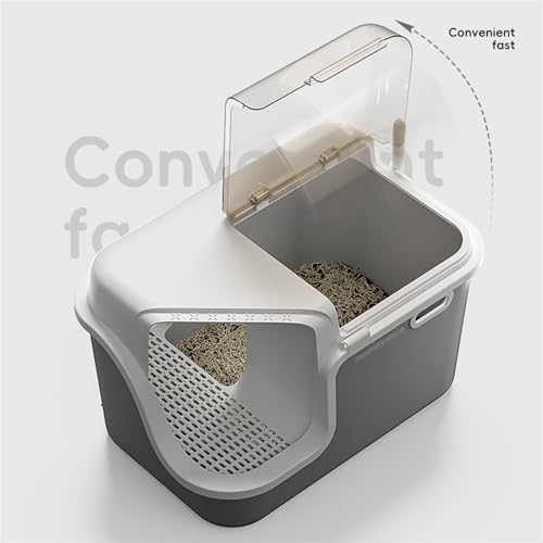 Caja sanitaria cerrada grande para gato con puerta miniatura 7