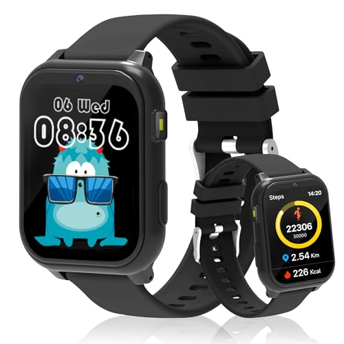 #Commissioniguadagnate<br>Smartwatch Bambini con 18 Giochi Orologio Smartwatch Bambini con Contapassi Fotocamera Monitor del Sonno Sveglia Torcia IP68 Fitness Tracker Regali di Natale e Compleanno per Ragazza Ragazzo