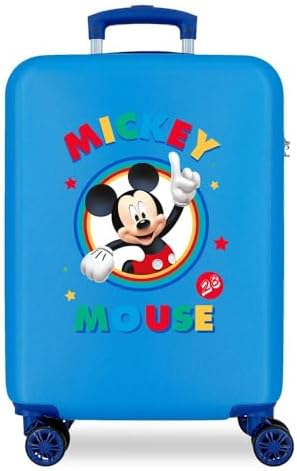 Disney Circle Mickey Maleta de Cabina Azul 37x55x20 cms Rígida AB...