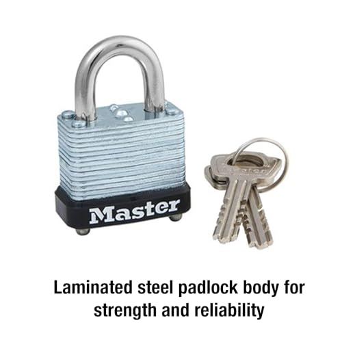 Image of Master Lock 105D Laminated Steel Warded Padlock, 1 Count (Pack of 1) 1-1 /8 inch Wide, 105D