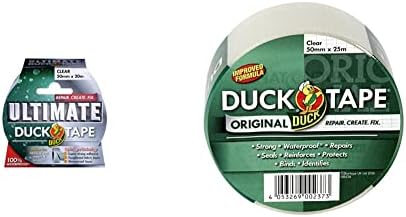 Duck Tape Ultimate Cloth Tape Clear 50mm x 20m. The ultimate high strength waterproof gaffer and duct adhesive cloth repair tape