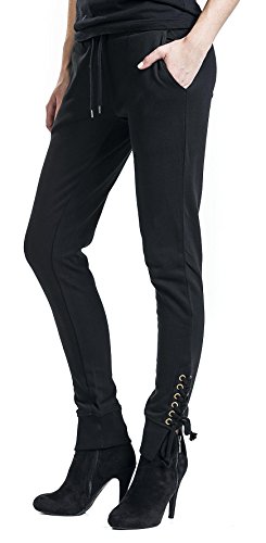 Urban Classics Pantaloni da Donna con Lacci, Nero