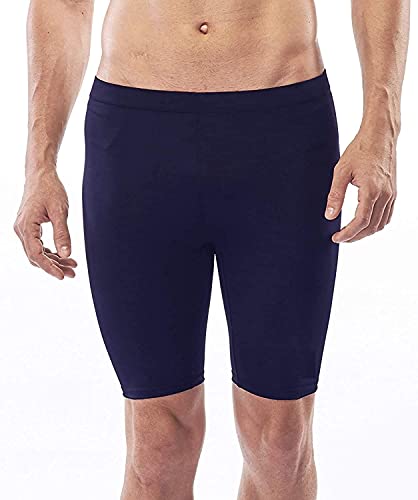 Image of DSOM Men Polyester Compression Sports Shorts Half Tights