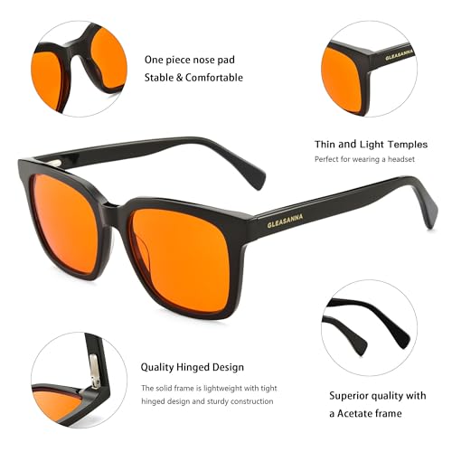 Image of 99.9% Blue Light Blocking Glasses, AR Coating, Computer Screens Gaming for Men Women, Stop Eyestrain, Better Sleep