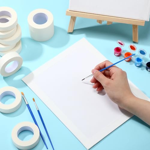 Image of Gilprop 25 Rolls White Painters Tape Bulk Masking Tape 0.7 Inch x 22 Yard (550 Total Yards) Adhesive Masking Scribing painting supplies for Walls Kitchen Home DIY Artist Craft Arts
