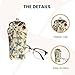 Signare Tapestry Glasses Case for Women Eyeglass Pouch With Light Floral Morning Garden Design(GPCH-MGD)