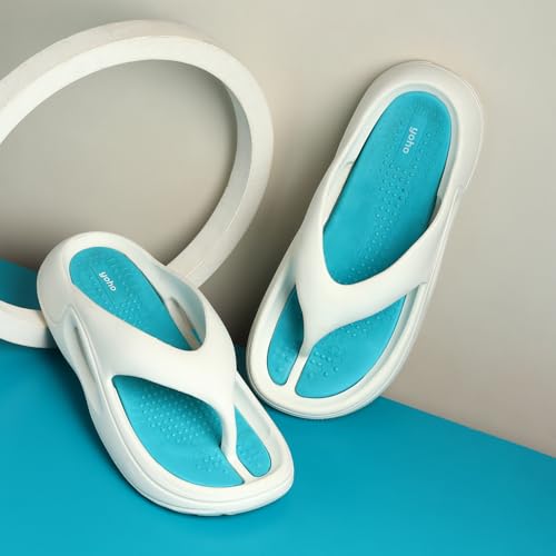 Image of YOHO Sponge Flip Flops for Men | Orthopedic Slippers & Mild Acupressure | Waterproof Monsoon Footwear | Dual Tone EVA Footbed