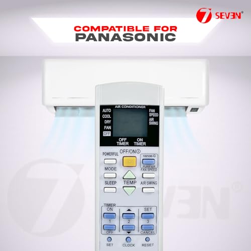 Image of 7SEVEN Compatible for Panasonic AC Remote Original 29d Inverter Model 1 1.5 2 Ton Split or Window Air Conditioner