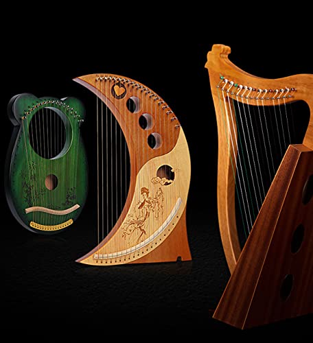 19-snarige lierharp, houten lierharp, mahoniehouten snaar gehumaniseerd ontwerp van de maanharpen met stemsleutel, voor… - Image 7